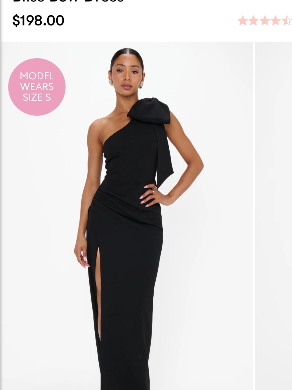 Show Me Your MuMu Bliss Bow One-Shoulder Dress — Black